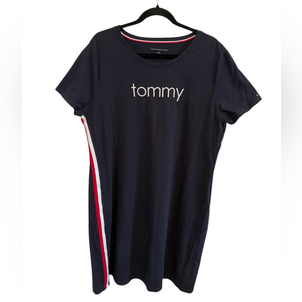 Tommy Hilfiger Women's Cotton Dress Size XL Navy Blue